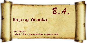 Bajcsy Aranka névjegykártya