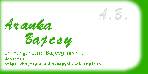 aranka bajcsy business card